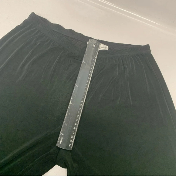 Ronni Nicole Pants Woman 1X Black Slinky Knit Pull On Straight Leg Stretch - Picture 9 of 11